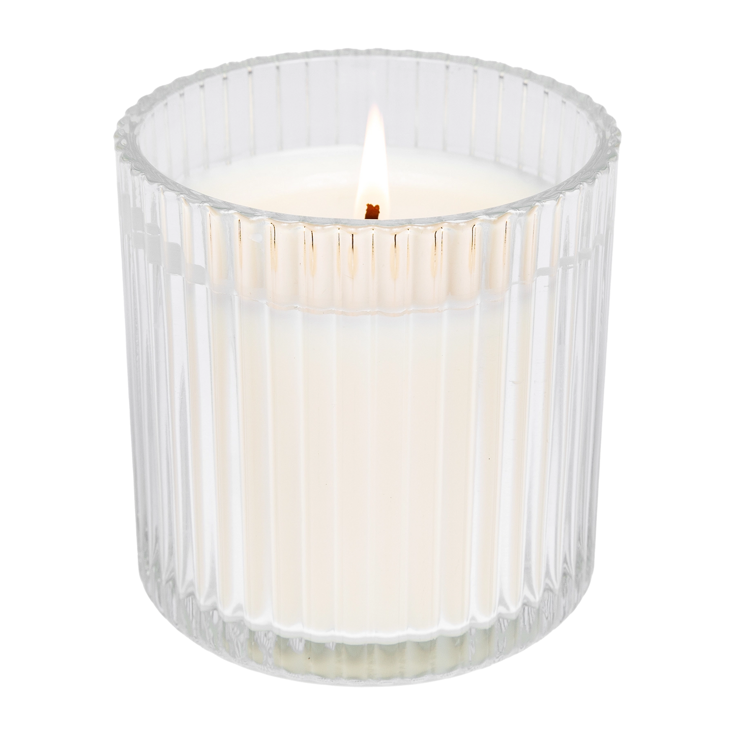 Pumpkin Spice 11 oz Soy Candle, Fluted Ribbed Jar