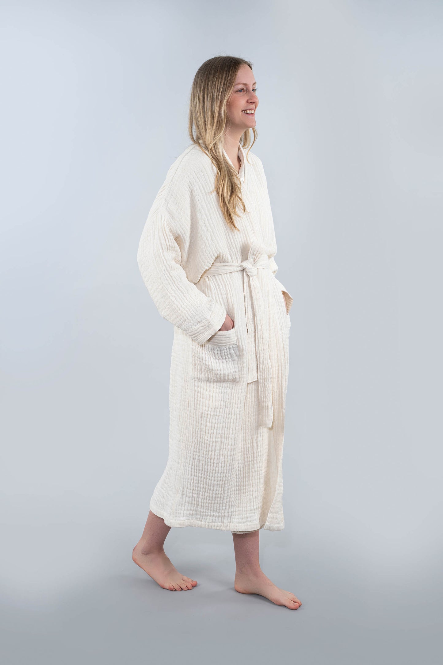 Crinkle Linen Cotton Robe