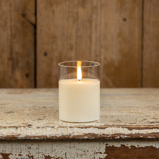 4" 3D Faux Flame Candle
