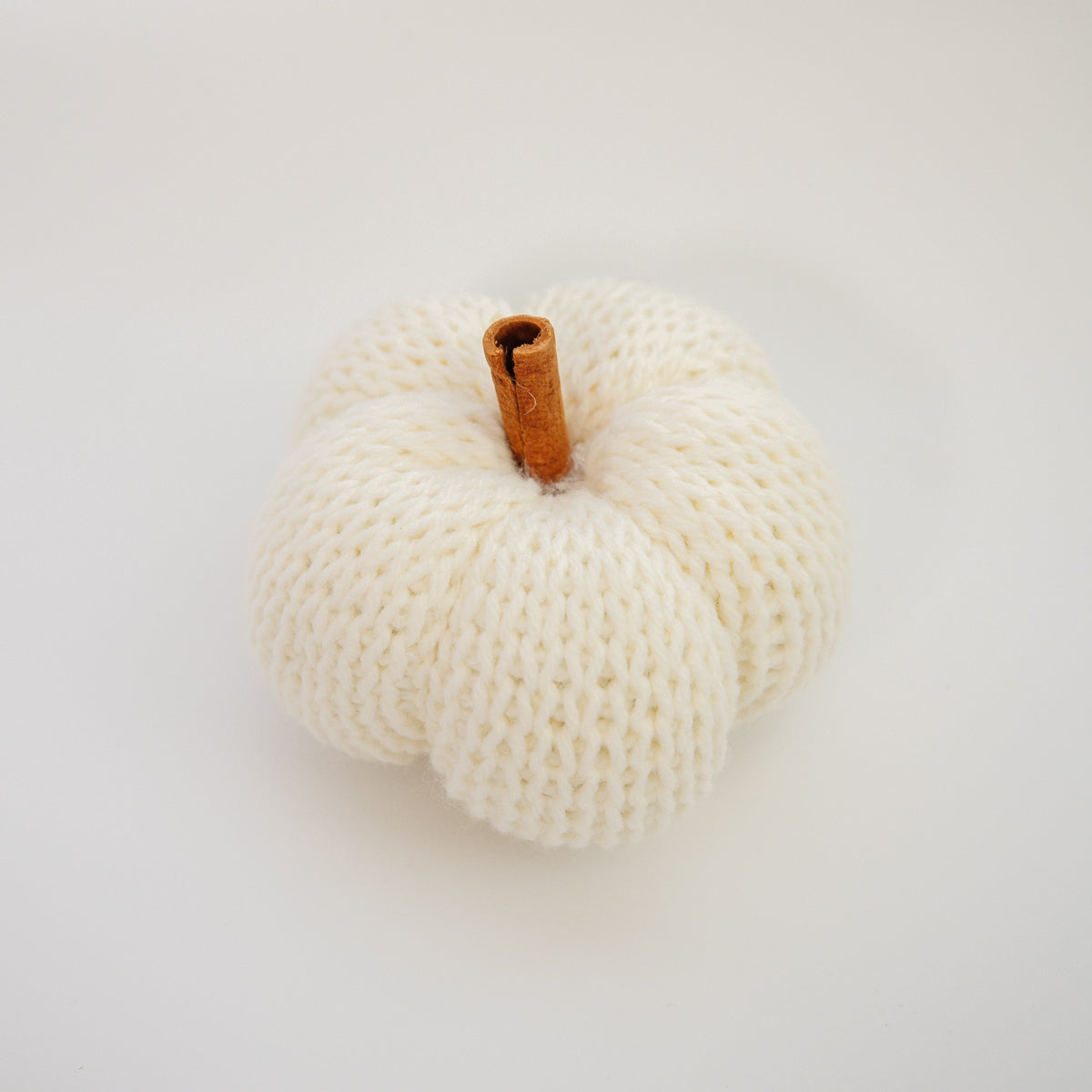 Hand Knit Pumpkin Decor Accent