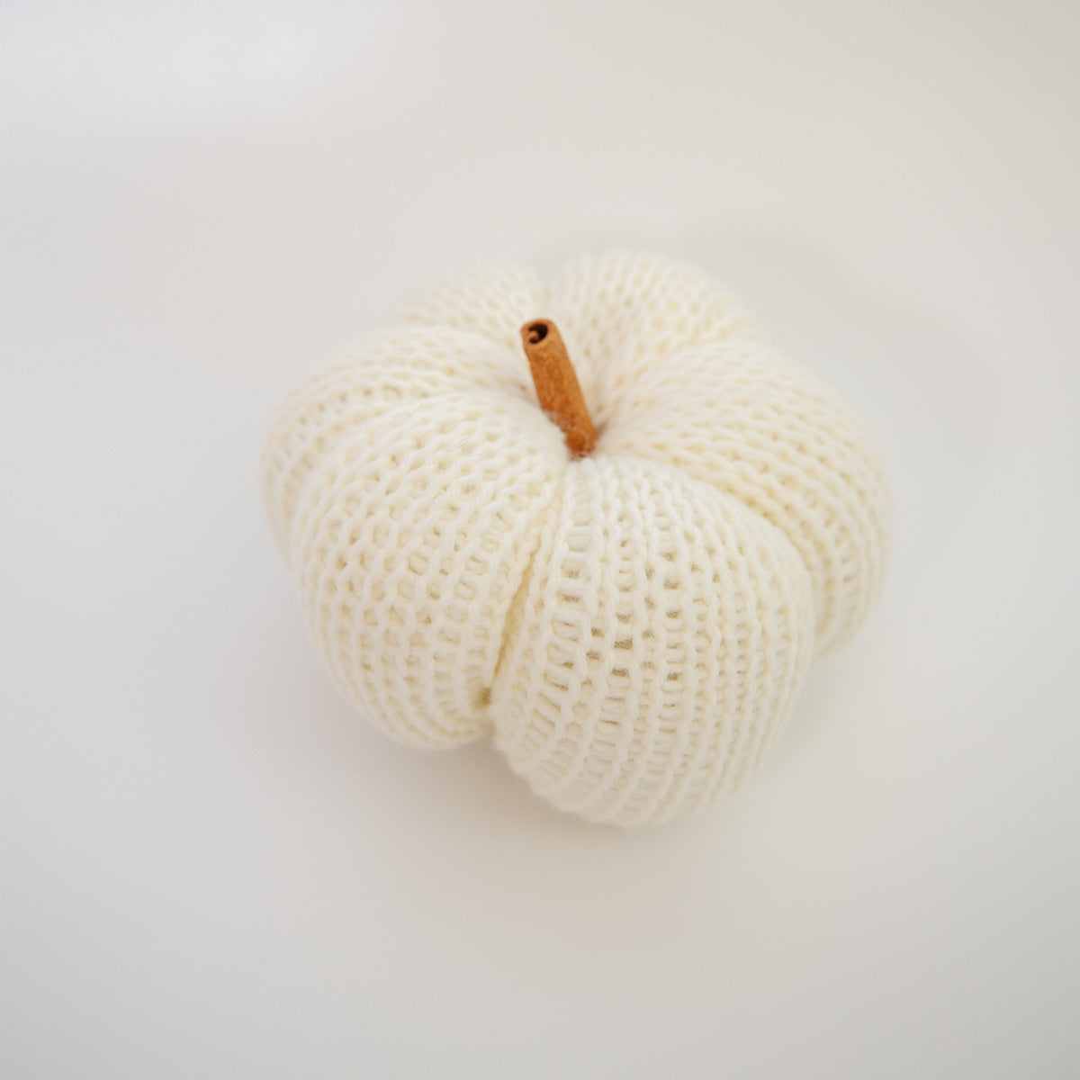 Hand Knit Pumpkin Decor Accent