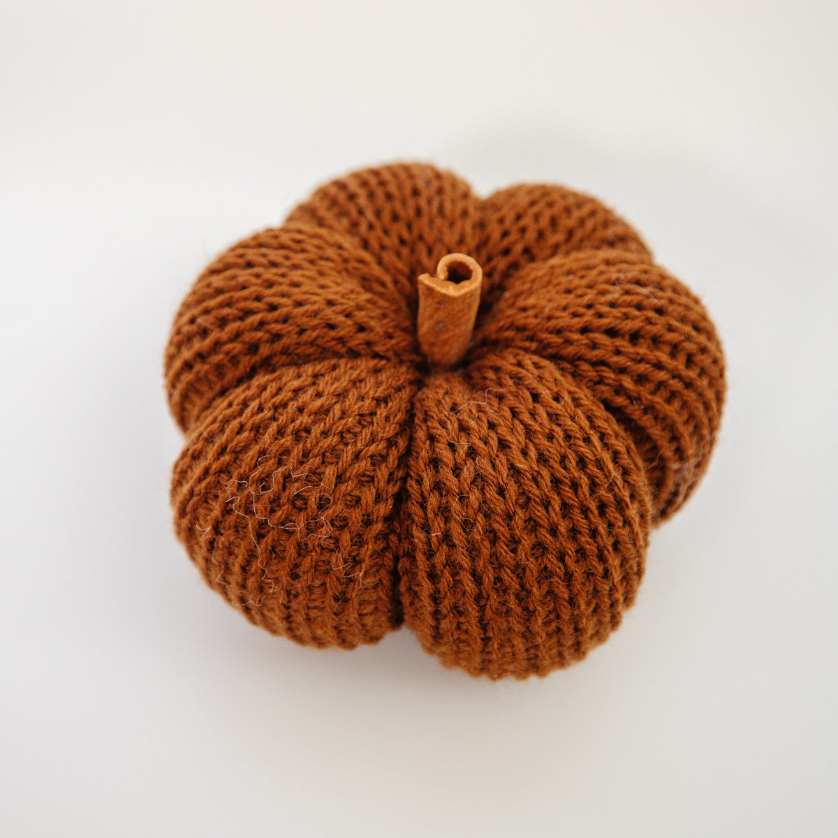 Hand Knit Pumpkin Decor Accent
