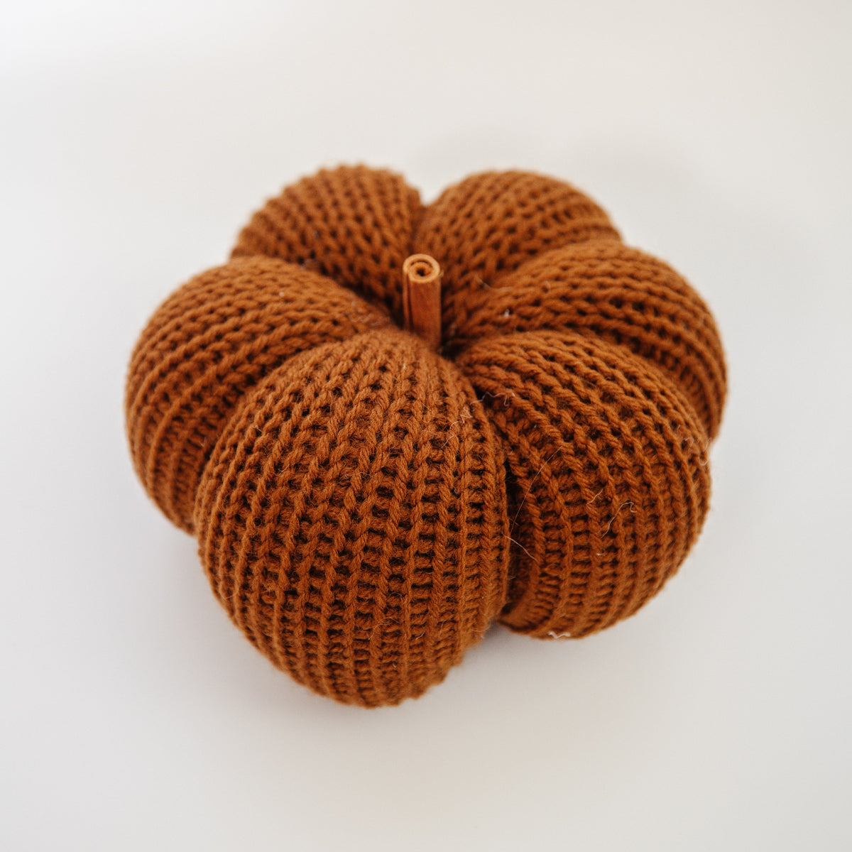 Hand Knit Pumpkin Decor Accent