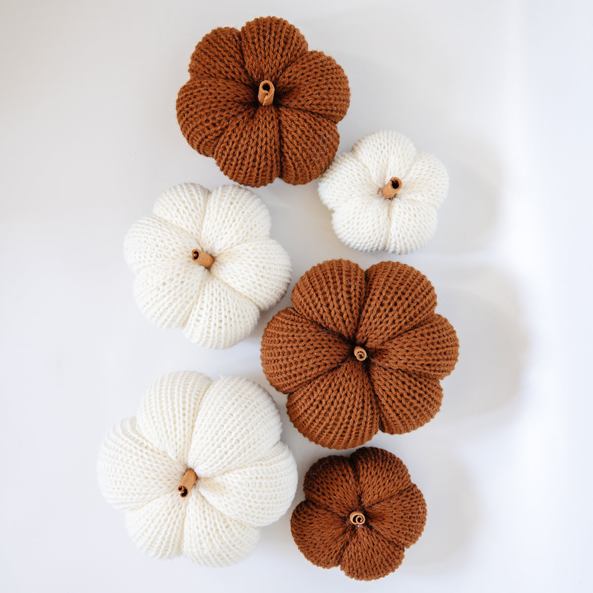 Hand Knit Pumpkin Decor Accent