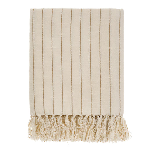 Pinstripe Hammam Bath Towel, Warm Sand