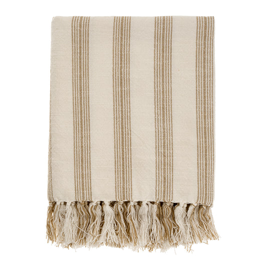 French Stripe Hammam Bath Towel, Warm Sand