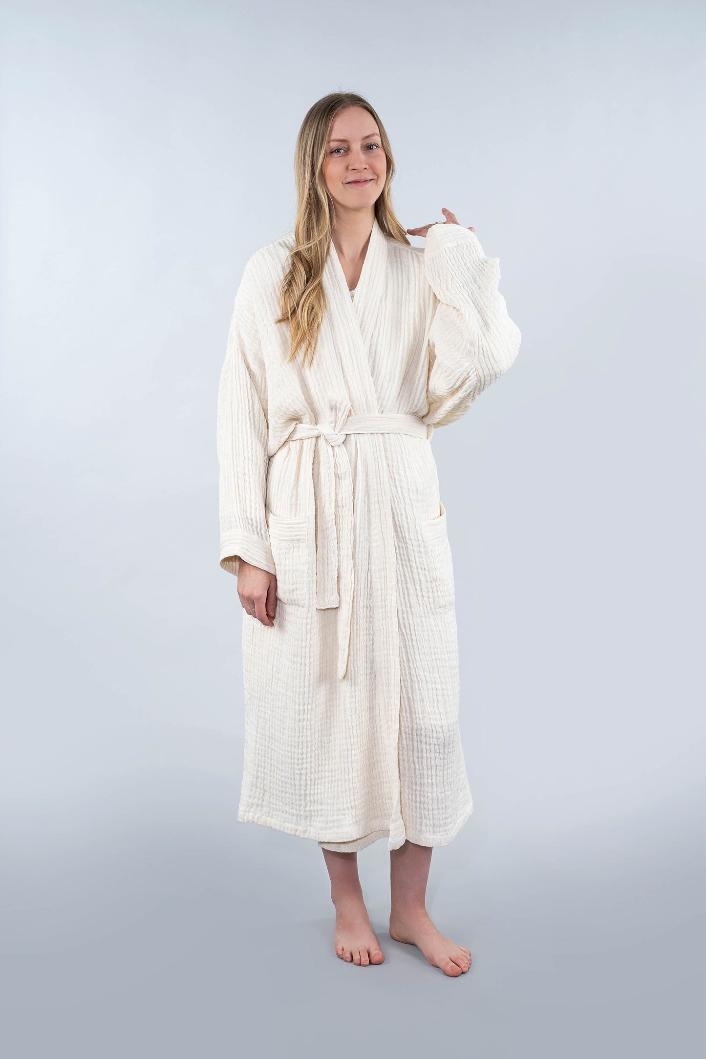Crinkle Linen Cotton Robe