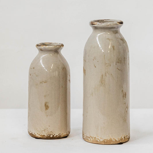 Beige Minimalist Vases - Set of 2