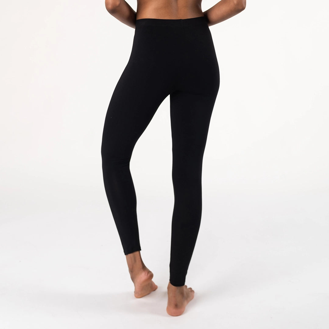 Full Length Bamboo Suri Leggings - Black