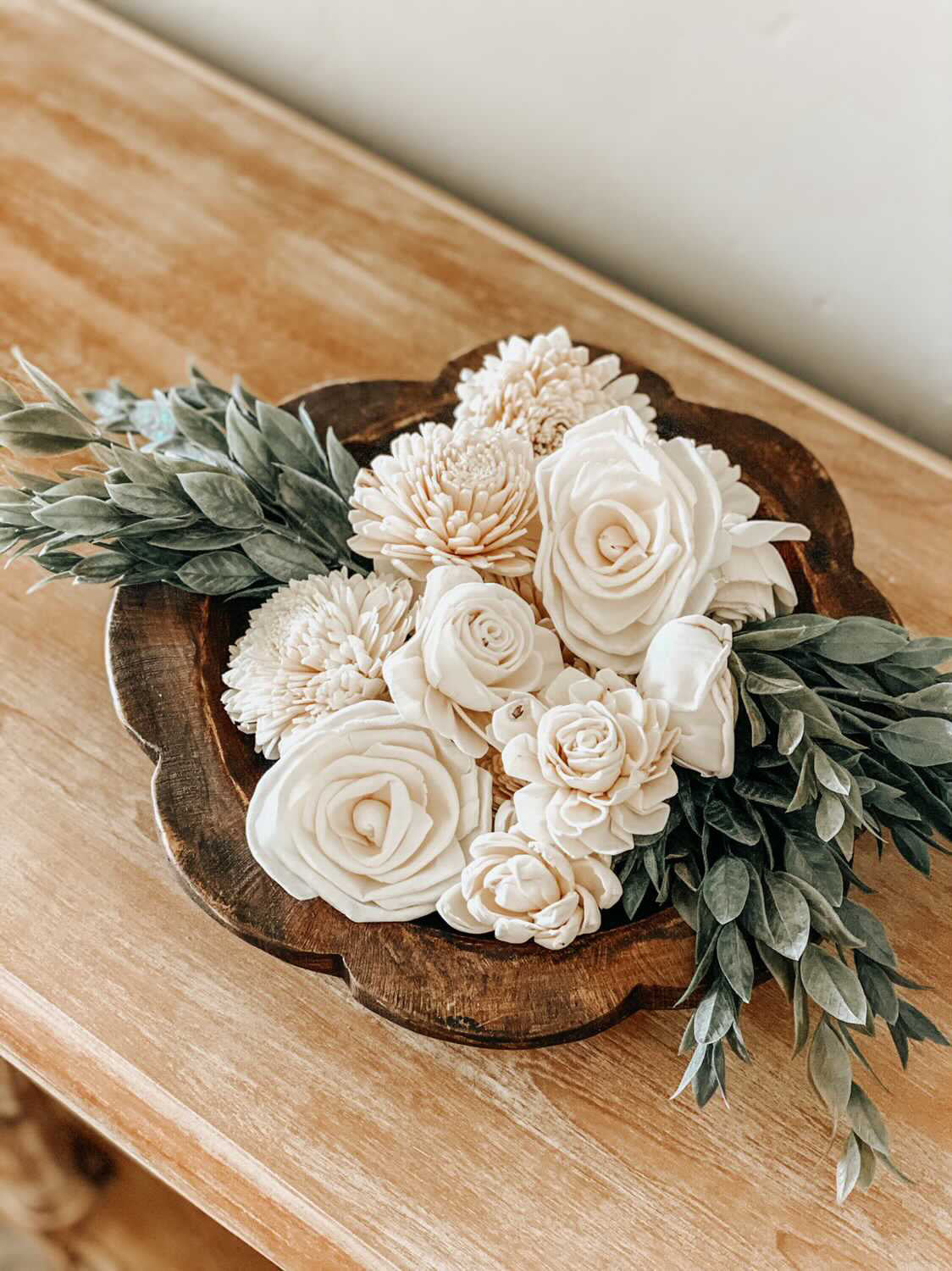 Flower Dough Bowl in Natural