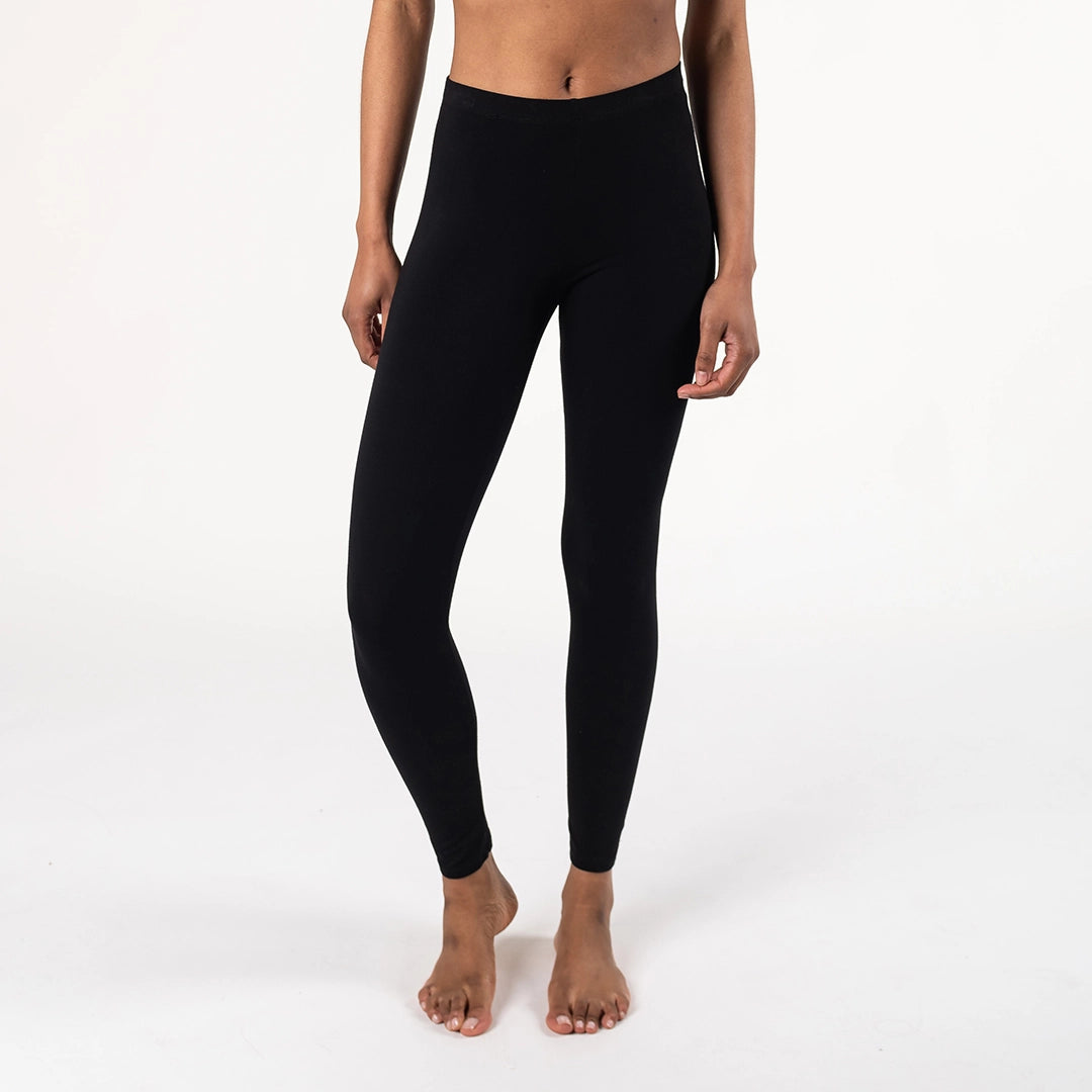 Full Length Bamboo Suri Leggings - Black