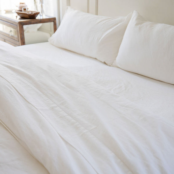 Signature Linen Cotton Blend Sheets PREORDER Cozy Prairie Linens Co.