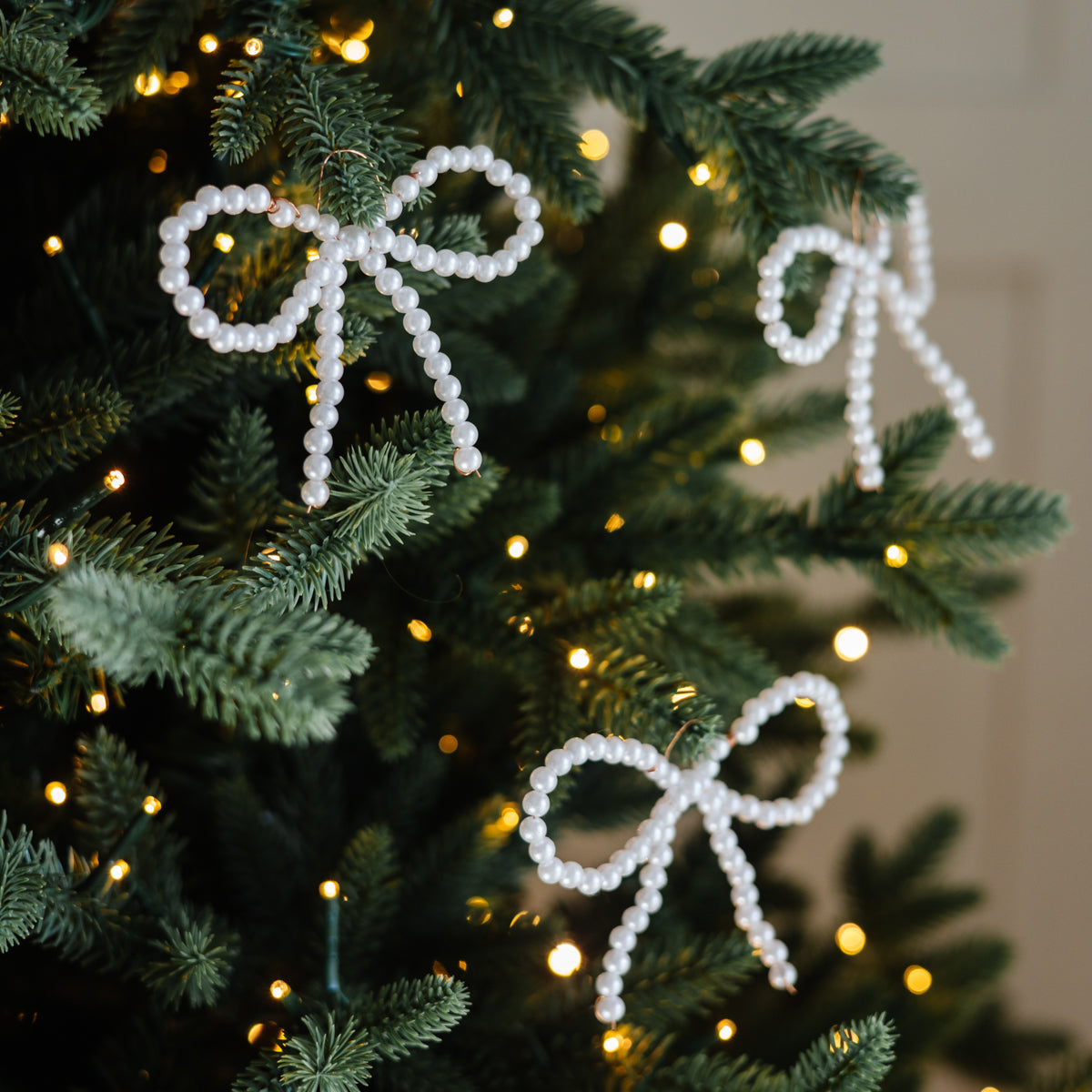 Handmade Beaded Bow Ornament