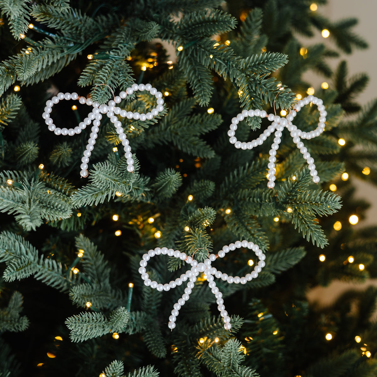 Handmade Beaded Bow Ornament