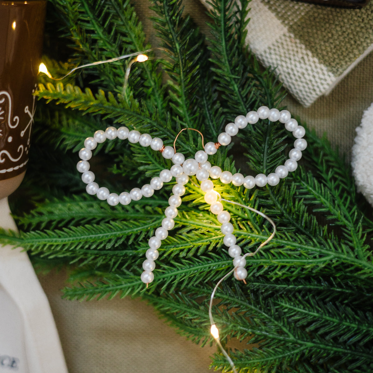 Handmade Beaded Bow Ornament