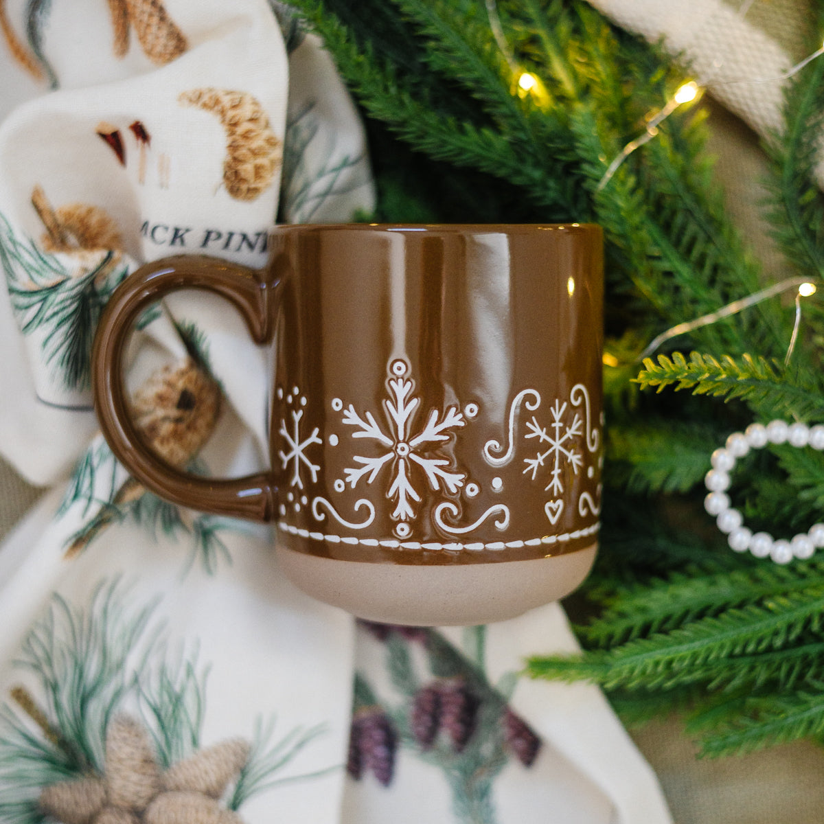 Gingerbread Stoneware Coffee Mug