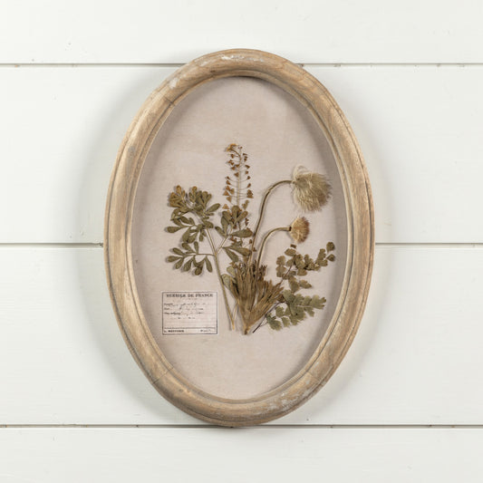 Oval Pressed Foliage Wall Frame