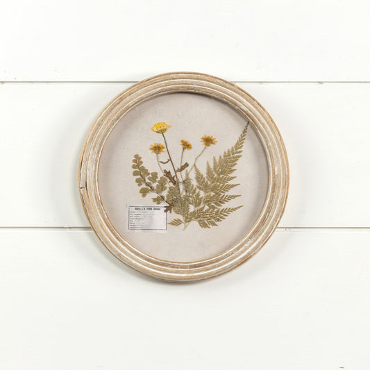 9.5" Round Pressed Foliage Wall Frame