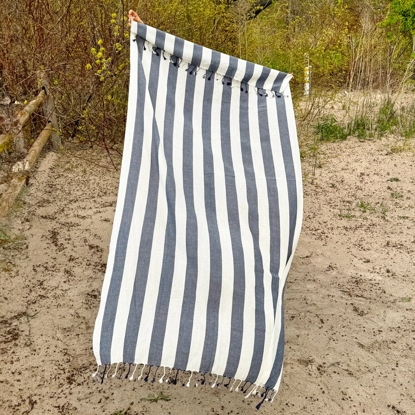 Navy Blue Beach Towel - Lightweight